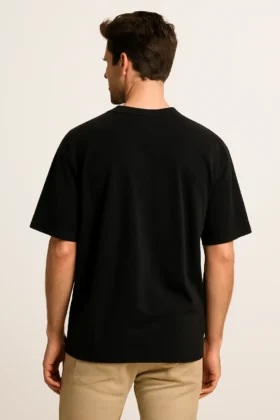 Men’s Black Long Life Oversized T-shirt - Image 3