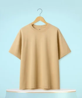 Men's Beige Oversized T-Shirt